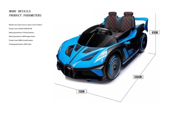 Kids Ride on Sports Car | 2 Seater | 24V | Music | Remote | EVA tires - Image 4
