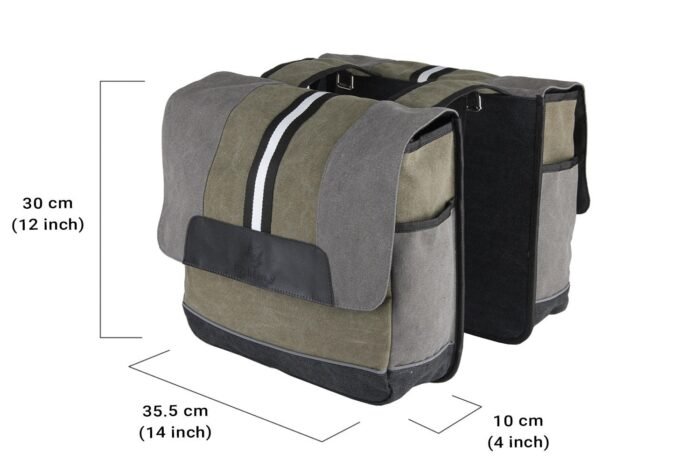 Canvas Bike Pannier Bag - Image 2