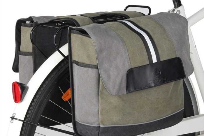 Canvas Bike Pannier Bag - Image 3