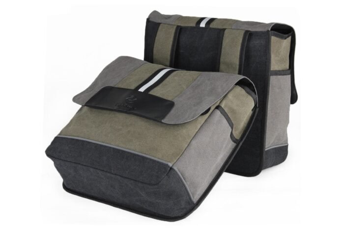 Canvas Bike Pannier Bag - Image 5