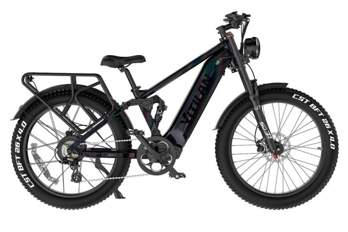 T7PRO Full Suspension Mountain E-bike - Image 9