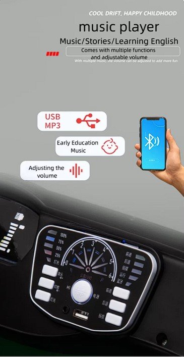 Kids' Stylish 2 Rows Ride On Car | 24V | 4WD | Bluetooth RC - Image 5