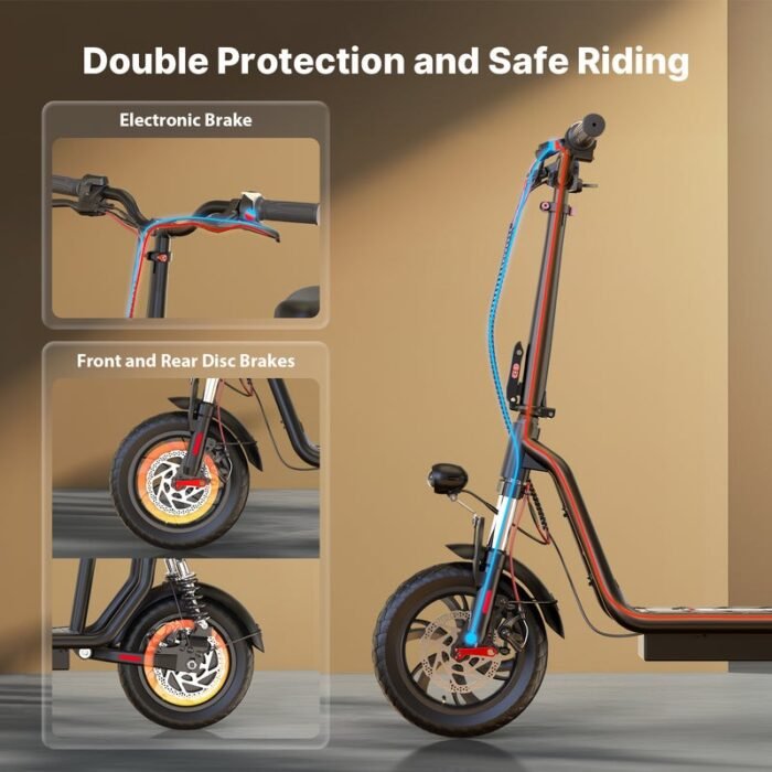 iScooter i12 500W e Scooter with Seat - Image 4