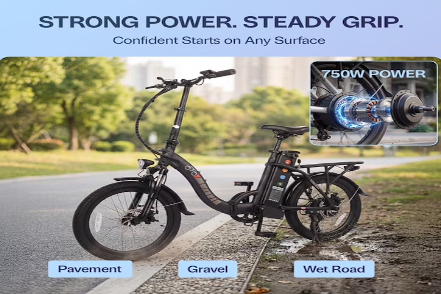 EMMO OTO Victor 20" Foldable Step-Thru Electric Bike for Adults - Image 7